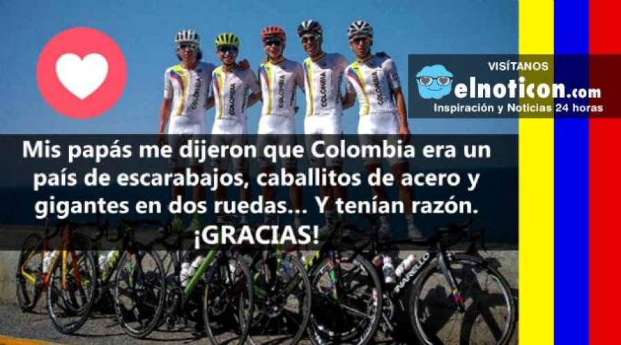 El ciclismo es un orgullo para Colombia ¡Gracias por tanta alegría!