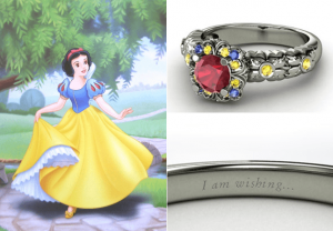 Anillo de compromiso inspirado en Blancanieves