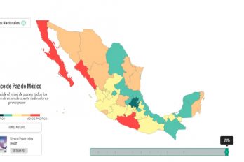 Los estados de México más y menos peligros según el Índice de Paz 2016