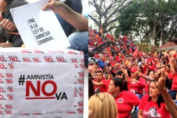 Chavistas marcharon en Caracas en contra de la ley de Amnistía