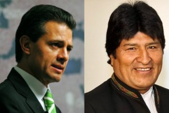 Los presidentes Enrique Peña Nieto y Evo Morales analizan encuentro bilateral