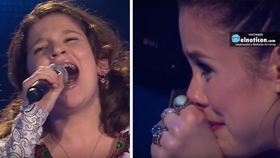 Una juez de “The Voice” no pudo contener el llanto ante el canto de esta niña