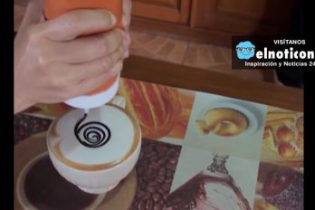 Arte en tazas de café en Tailandia