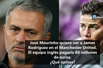 José Mourinho quiere ver a James Rodríguez en el Manchester United
