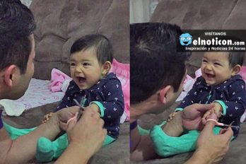 Esta bebé no se deja cortar las uñas de su papá ¡Te reirás mucho!