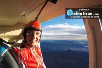 El increíble vuelo de una paracaidista sobre un volcán activo en Chile ¡Asombroso!