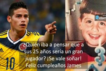 James a sus 3 añitos ¡Hoy es un gran orgullo para Colombia! FELIZ CUMPLEAÑOS JAMES