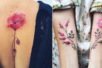 Los delicados tatuajes de esta artista están inspirados en los cambios de las estaciones