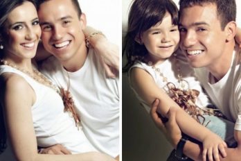 Padre e hija recrearon las fotografías con mamá luego de que ella falleciera
