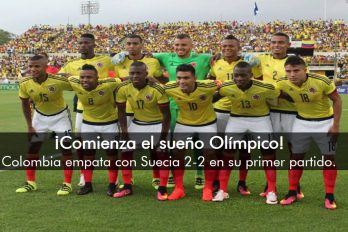 La selección Colombia de hombres inicia su participación en Río empatando 2-2 con Suecia
