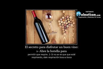 El secreto para disfrutar un buen vino