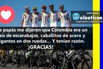 El ciclismo es un orgullo para Colombia ¡Gracias por tanta alegría!