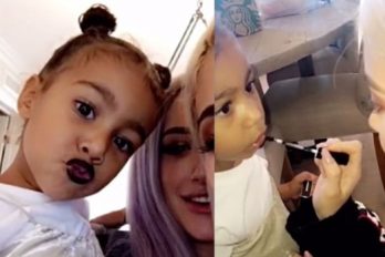 ¡La hija de Kim Kardashian ya usa maquillaje!