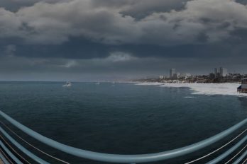 Mira en 360° (gira la imagen) el sorprendente efecto del cambio climático en una playa de Santa Mónica