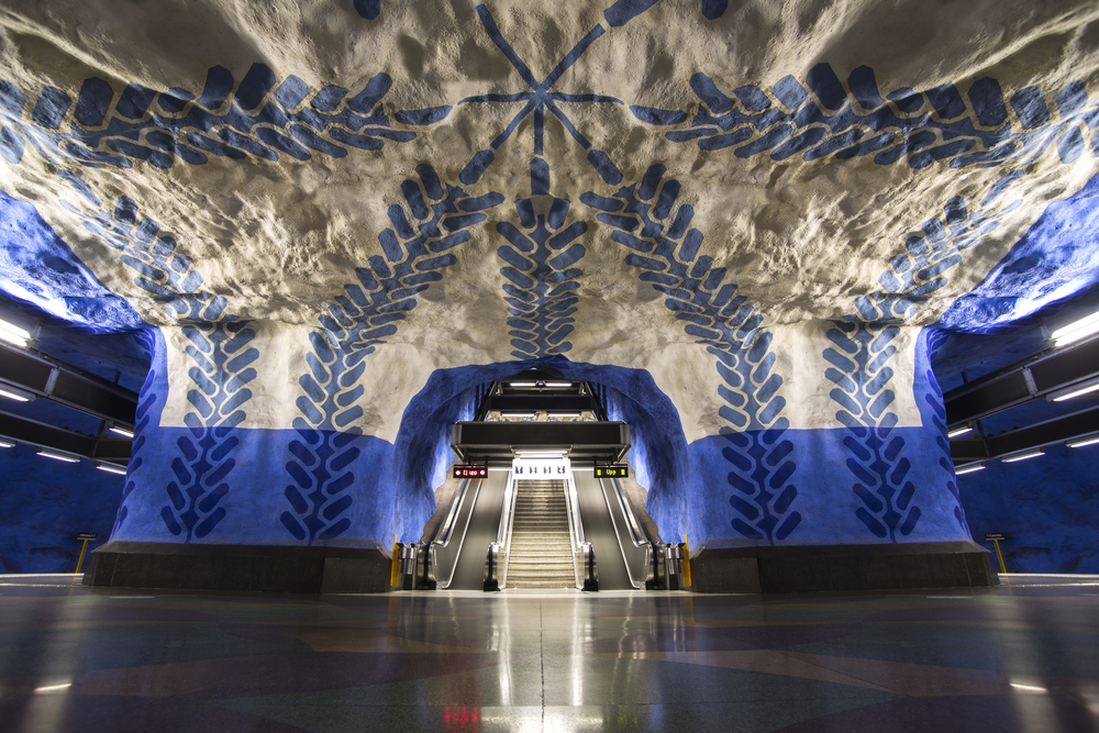 Estación de metro T-Centralen, en Estocolmo, Suecia