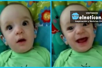 Así reaccionó este bebé al escuchar por primera vez la voz de su mamá gracias a unos aparatos auditivos
