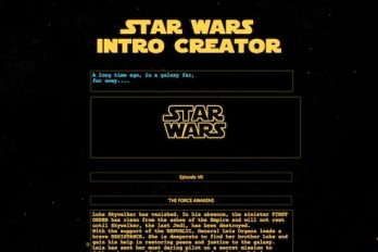 Una web para personalizar la famosa introducción de Star Wars con tu propio texto