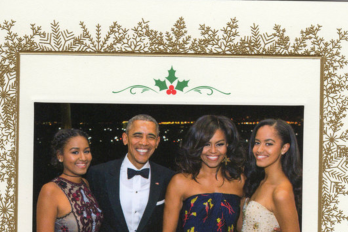 Empezó la despedida: los Obama envían su última tarjeta de Navidad