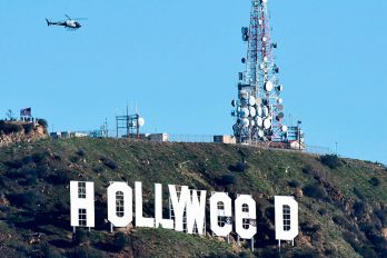 ‘Hollyweed’: así alteraron letrero de ‘Hollywood’ para celebrar legalización de la marihuana