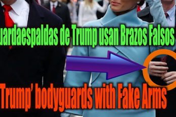 ¡Qué extraño! Los brazos falsos del guardaespaldas de Donald Trump. Claro, te sientes más seguro si te cuida un maniquí
