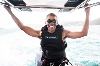 ¡Barack Obama lleva sus vacaciones al extremo! Divertido reto junto al multimillonario Richard Branson en las Islas Vírgenes Británicas
