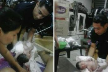 Policías ayudaron a tres mamás a dar a luz a sus bebés