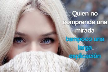 Quien no comprende una mirada…