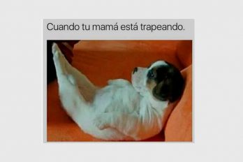 Cuando tu mamá está trapeando