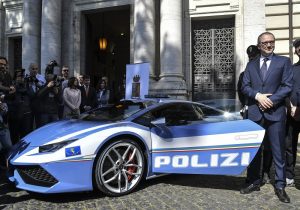 ITALY-AUTO-LAMBORGHINI-POLICE