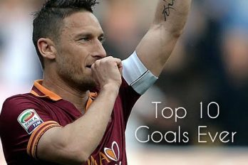 Recuerda las mejores jugadas de Francesco Totti, el eterno ’10’ de la Roma. ¡Le dice adios al fútbol a los 40 años!