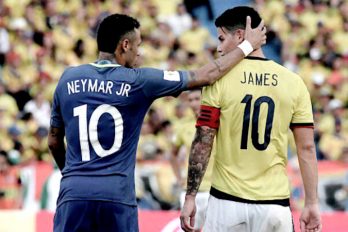 ¿Qué le reclamó James a Neymar? Se cruzaron más de una vez en el partido