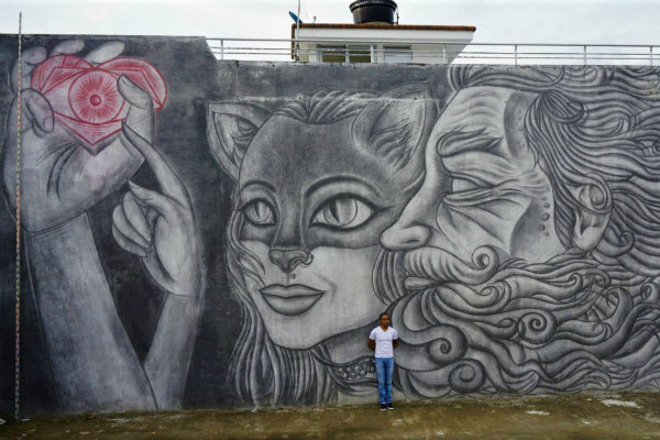 En Colombia está el mural en lápiz más grande del mundo 