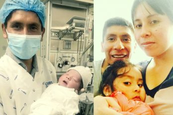 Con esta bonita foto, Nairo Quintana presenta al mundo a su segundo hijo ¡Felicitaciones campeón!