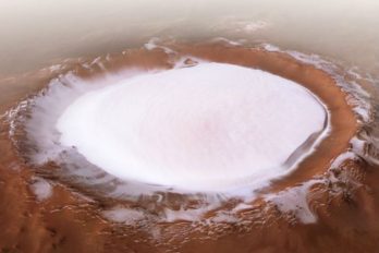 El cráter Korolev fue fotografiado por la misión Mars Express de la Agencia Espacial Europea