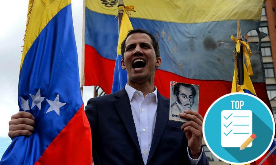 Juan Guaidó se proclamó ante miles de personas como el presidente interino de Venezuela