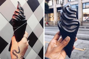 Si estás cansado de los arco iris y unicornios, entonces estos helados negros son perfectos para ti