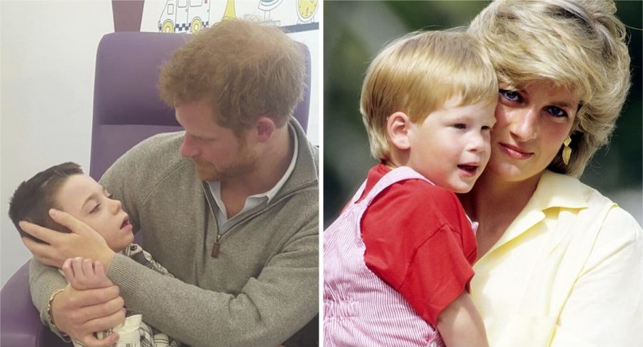 Príncipe Harry sostiene un niño enfermo en sus brazos. Momentos después, prueba que es hijo de Diana