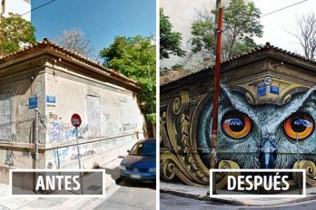 10 Edificios antes y después de haber sido transformados por el arte urbano